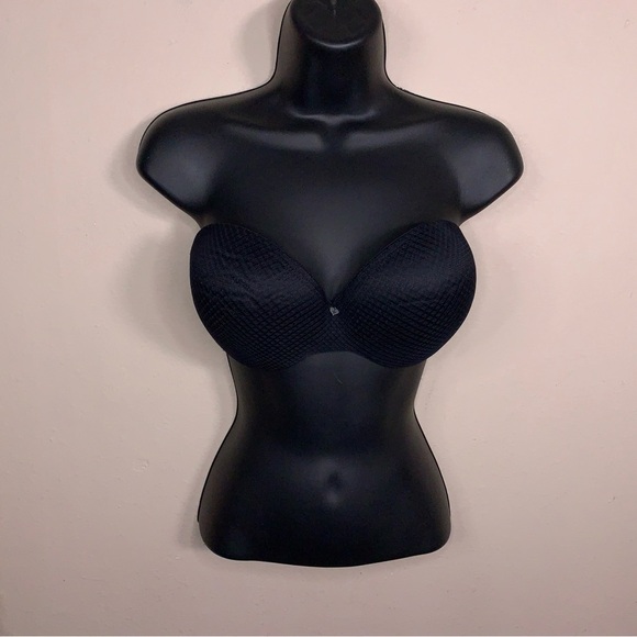 34DD Blackheart Strapless Bra Lined Underwire Push Up Style Goth - Picture 5 of 12